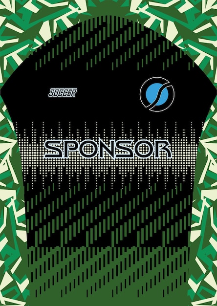 Diseño de camiseta de fútbol con el logotipo del patrocinador