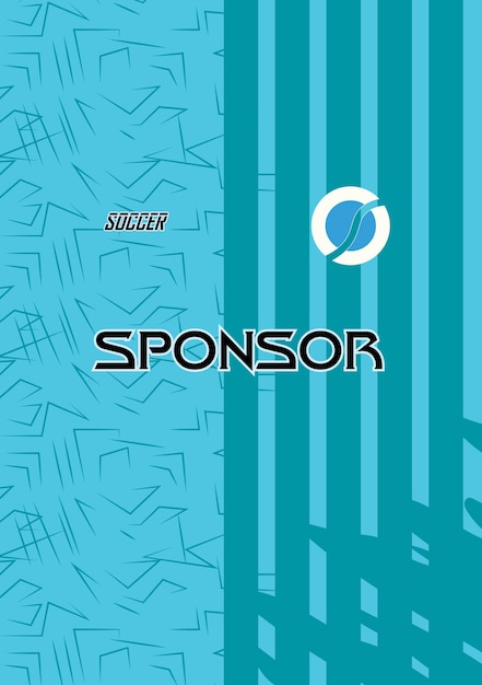 Diseño de camiseta de fútbol con el logotipo del patrocinador