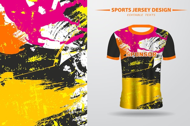 Diseño de camiseta de fútbol y plantilla para imprimir