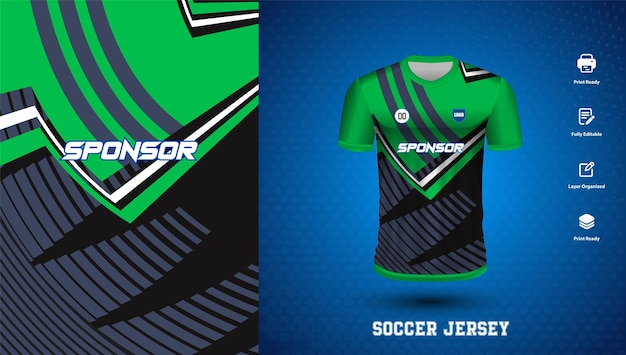 Vector diseño de camiseta de fútbol para sublimación o diseño de camisa deportiva para fútbol de cricket