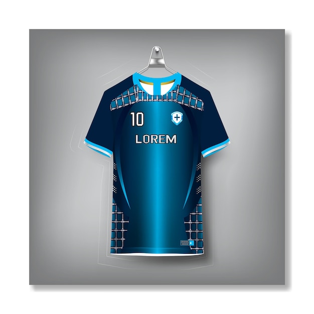 Diseño de camiseta de fútbol para sublimación.
