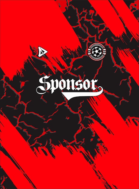 Diseño de camiseta de fútbol para sublimación.