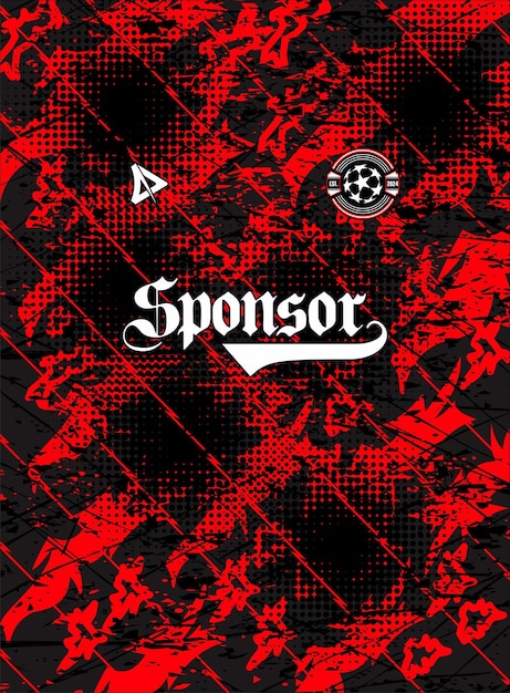 Diseño de camiseta de fútbol para sublimación.