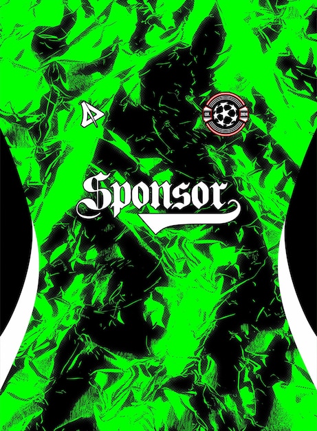 Diseño de camiseta de fútbol para sublimación.