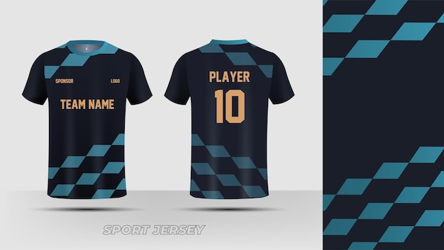 Diseño de la camiseta de fútbol TShirt Mockup de la Camiseta