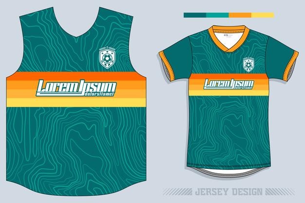 Diseño de camiseta de fútbol vectorial para sublimación