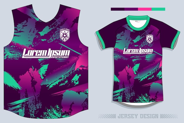 Diseño de camiseta de fútbol vectorial para sublimación