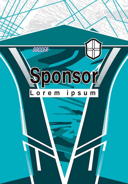 Diseño de camiseta de fútbol vectorial para sublimación