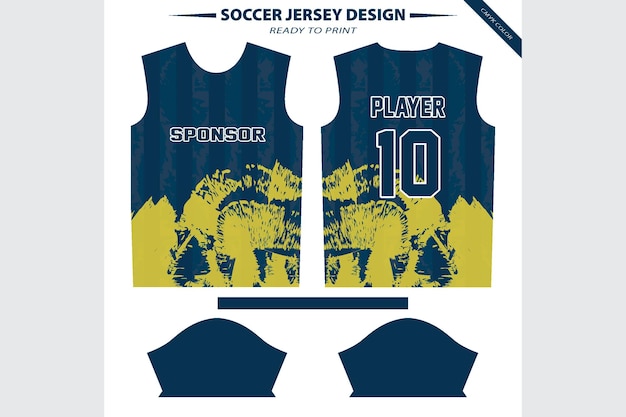 un diseño de camiseta de fútbol vectorial