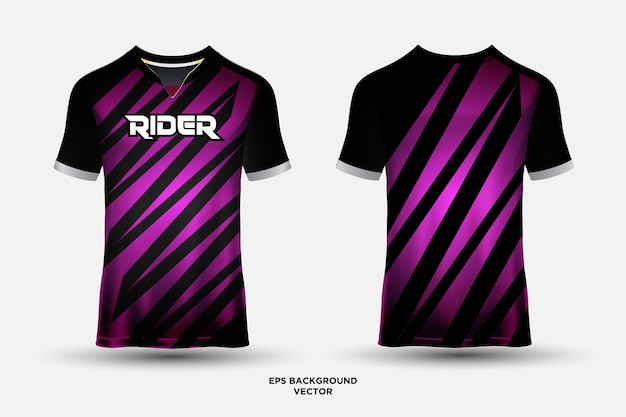 Diseño de camiseta futurista adecuado para carreras deportivas, juegos de fútbol y vectores de deportes