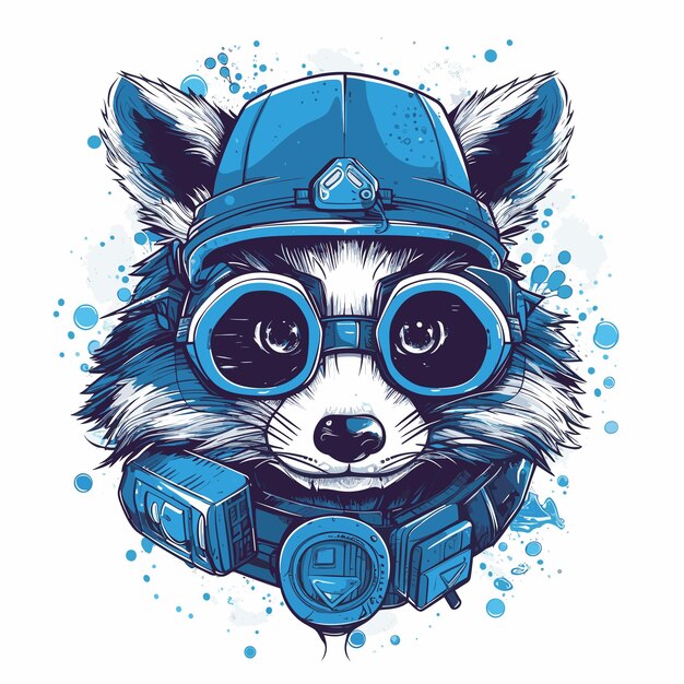 Vector diseño de camiseta con gafas y casco