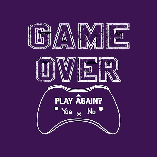 El diseño de la camiseta Game Over Gaming