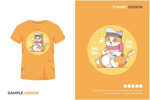 diseño de camiseta de gato gracioso 35