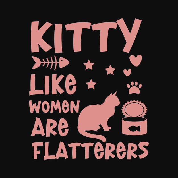 Diseño de camiseta de gato