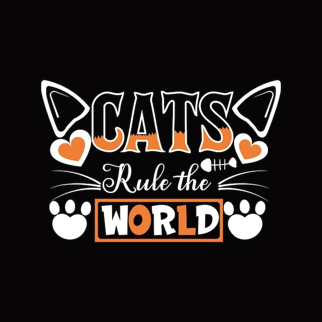 Diseño de camiseta de gato