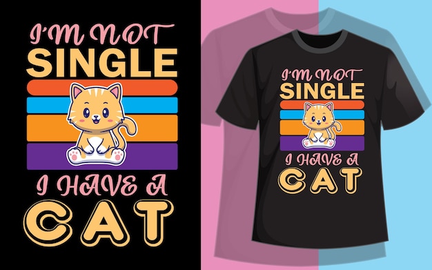 Diseño de camiseta de gato.