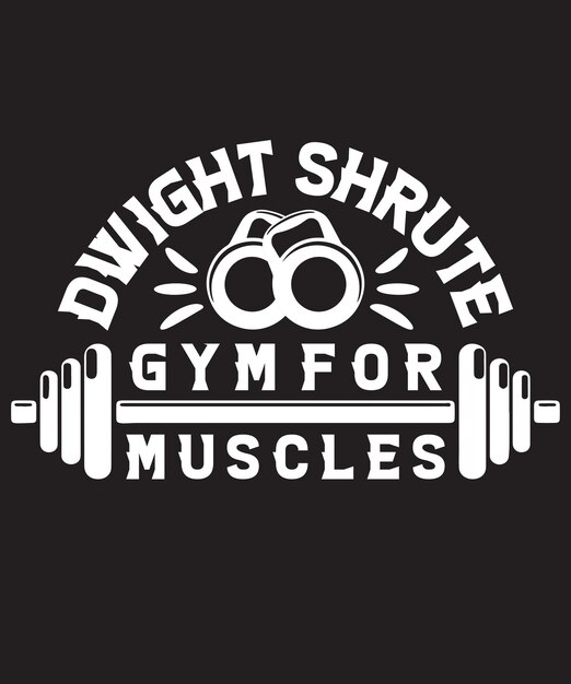 Diseño de camiseta de gimnasio para músculos