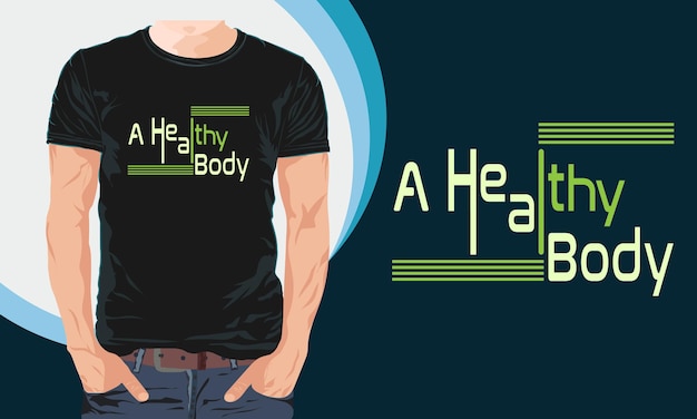 Diseño de camiseta de gimnasio de tipografía