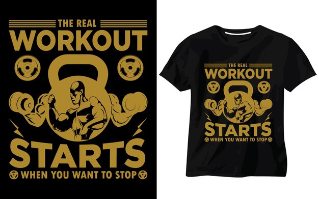 diseño de camiseta de gimnasio