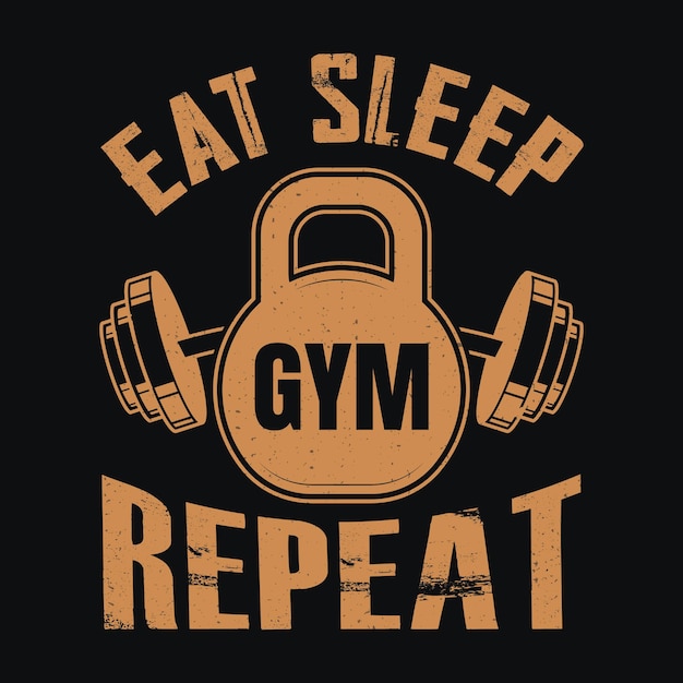 Diseño de camiseta de gimnasio.