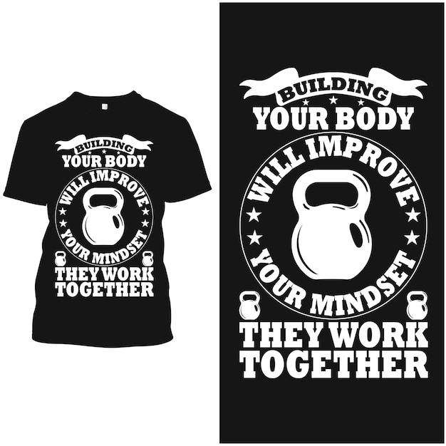Diseño de camiseta de gimnasio.
