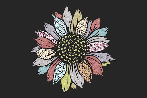 Diseño de camiseta de girasol