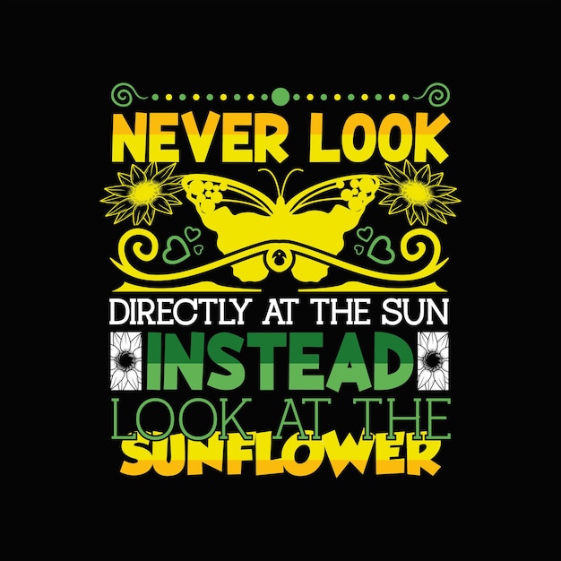 Diseño de camiseta de girasol