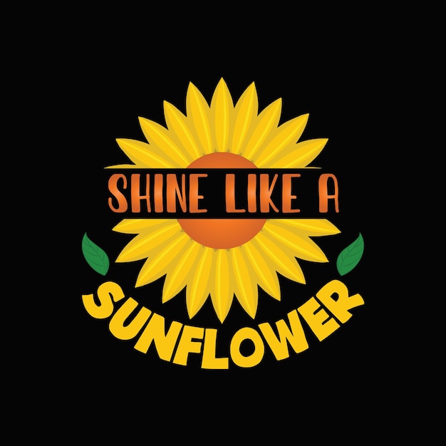 Diseño de camiseta de girasol