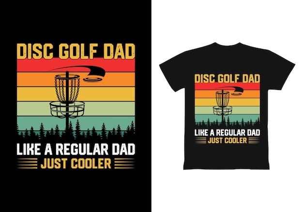 Diseño de camiseta de golf de disco.