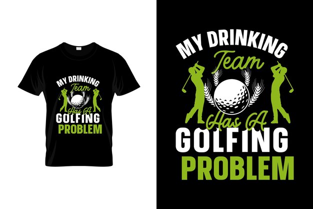 Diseño de camiseta de golf o diseño de póster de golf o ilustración de golf