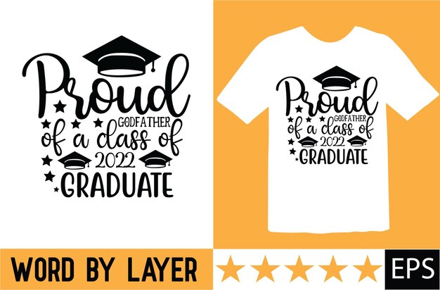 Vector diseño de camiseta de graduación svg