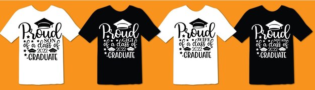 Vector diseño de camiseta de graduación svg