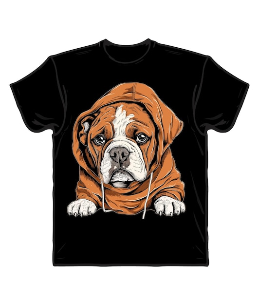 Vector diseño de camiseta gráfica de vector de perro