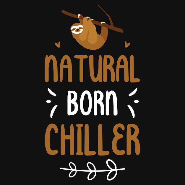 Diseño de camiseta con gráficos de perezosos.