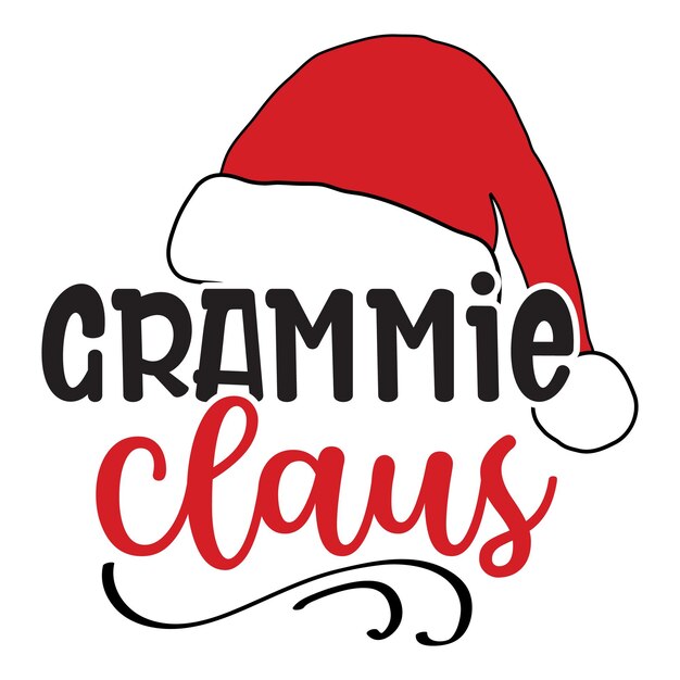 Diseño de camiseta grammie claus