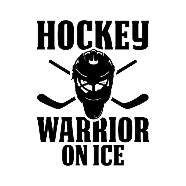 Diseño de camiseta de guerrero de hockey sobre hielo