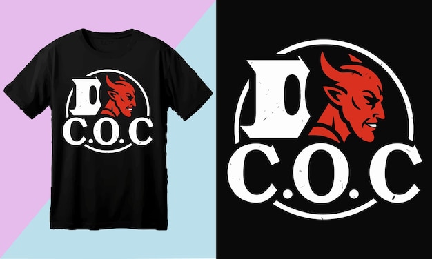 El diseño de la camiseta de la guitarra de Evil Coc