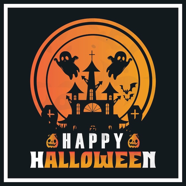 Diseño de camiseta de Halloween, calabaza, bruja, chocolate, feliz halloween, vector premium