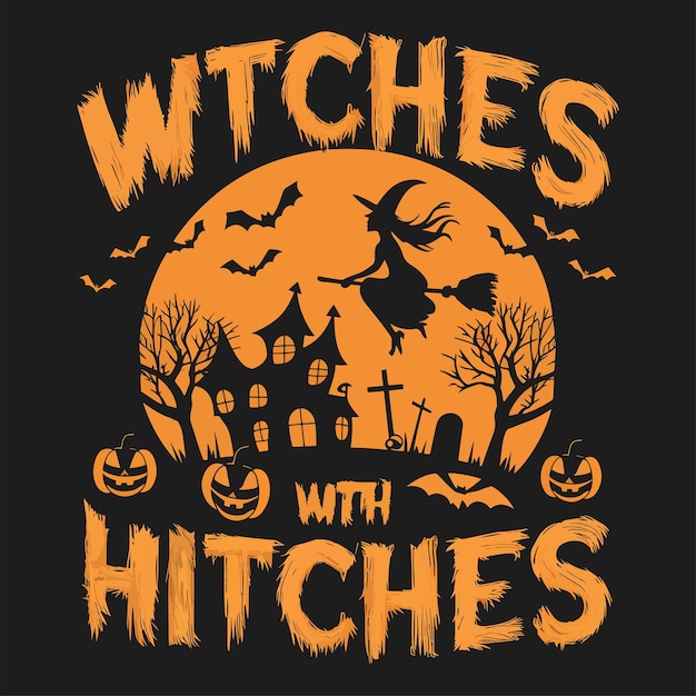 Diseño de camiseta de Halloween disfraz creativo Llamativo de alta calidad Ilustración Gato negro Calabaza