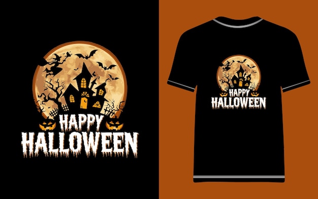 El diseño de la camiseta de Halloween está listo para imprimir.