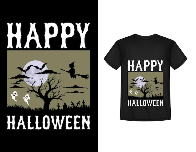 El diseño de la camiseta de Halloween La fiesta de Halloween El diseño de las camisetas de Halloween con vector