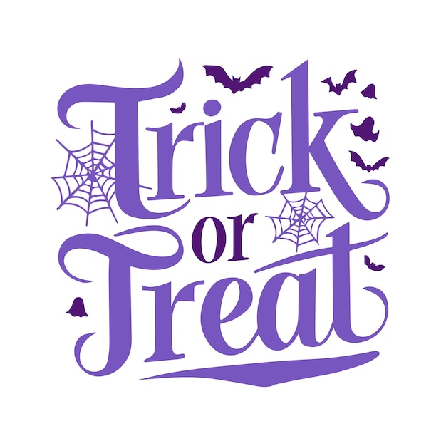 El diseño de la camiseta de Halloween Happy tipado Trick or Treat