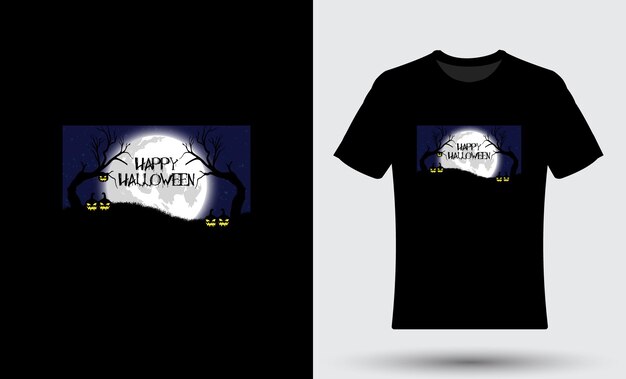 Diseño de camiseta de halloween con ilustración.