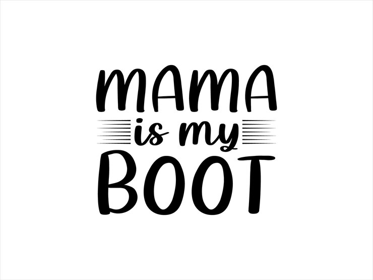 Diseño de camiseta de Halloween con tipografía Mama Is My Boot