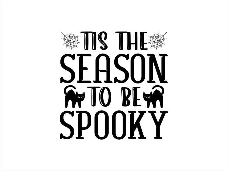 Este diseño de camiseta de Halloween con tipografía The Season To Be Spooky