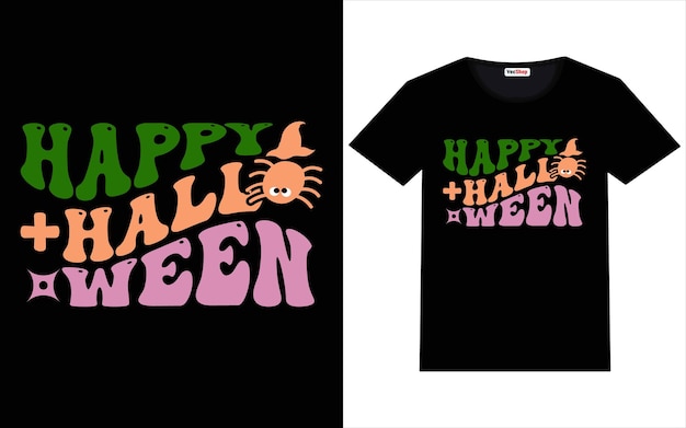 Diseño de camiseta de Halloween tipografía vintage gráfica y diseño de letras