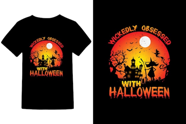 Diseño de camiseta de halloween.