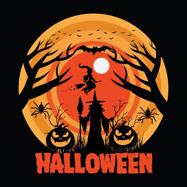 Diseño de camiseta de halloween.