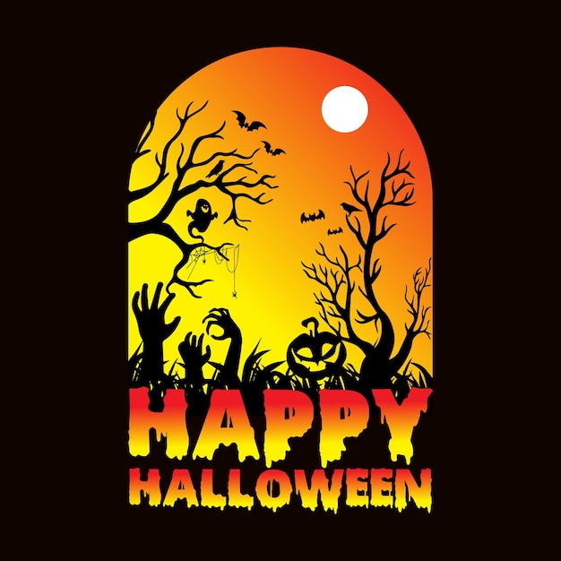 Vector diseño de camiseta de halloween