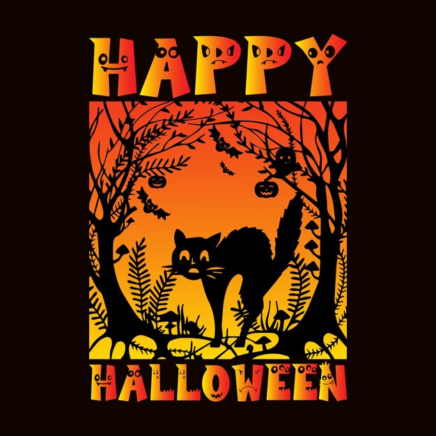 Vector diseño de camiseta de halloween